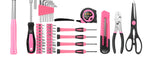 39-Piece Pink Household Tool Set for Women with StoraBox | All Purpose Hand Tool Kit, Small Tool Kit, for Home Garage, Office, ColleDorm, Daily DIY Repairs, Household Use