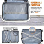 3 Piece Luggage Sets Hardside with Spinner Wheels Expandable, Travel Suitcase Set Lightweight Carry on PC+ABS Tsa Lock Checked Bag 20" / 24" / 28" (champagne)