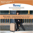 3 Piece Luggage Sets Hardside with Spinner Wheels Expandable, Travel Suitcase Set Lightweight Carry on PC+ABS Tsa Lock Checked Bag 20" / 24" / 28" (champagne)
