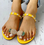 Women Casual Flat Bohemian Pineapple Style Lady Sandals