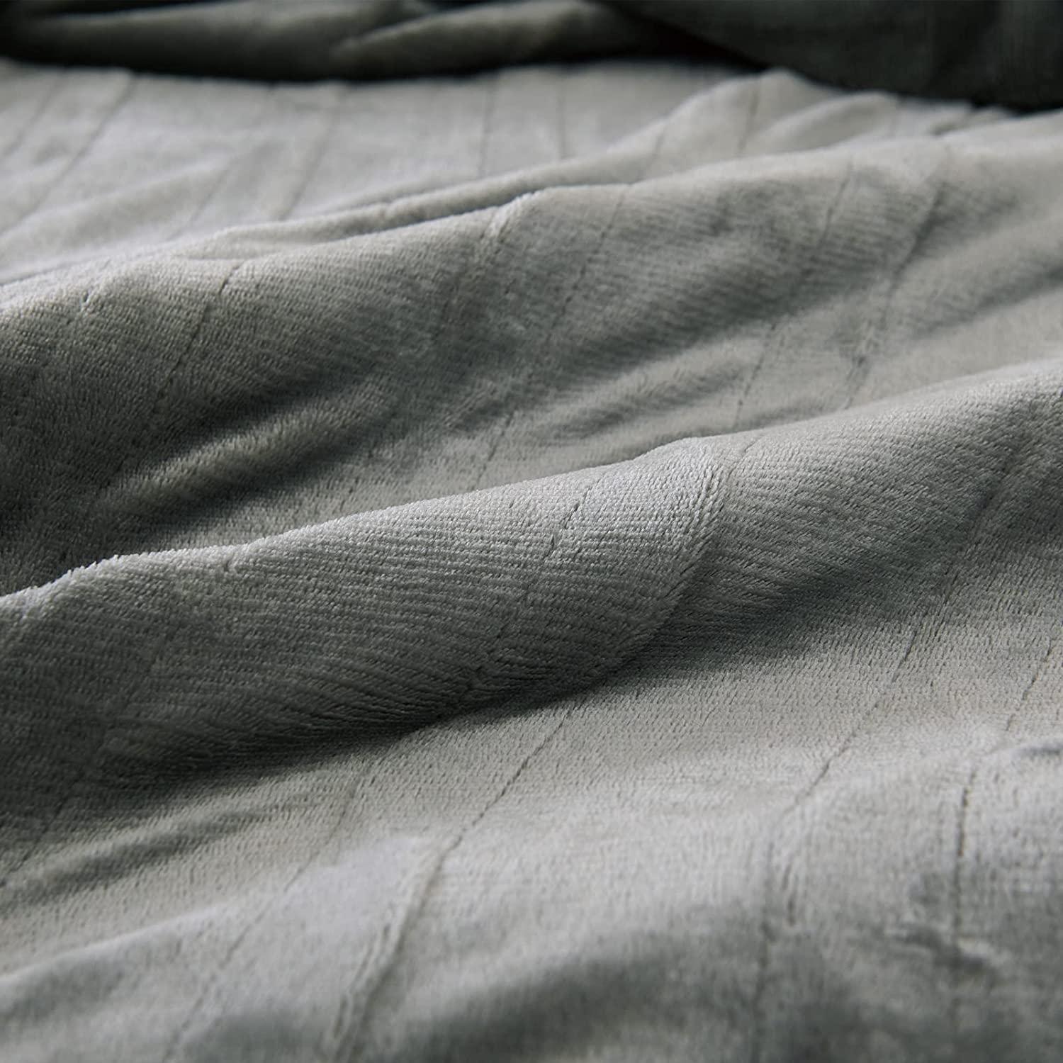 Electric Heated Blanket Size 100" x 90", Fast Heating Blanket Polyester Soft Flannel, 4 Heating Levels 10 Hours Auto-Off, ETL Certified Dual Controllers, Machine Washable (Grey)