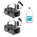 2) American DJ 600W Snow Machine w/ Wired Remote &amp; American DJ Snow Fluid, 1 Gal
