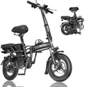 [US Stock] 350W Adults Folding Electric Bike 14inch, e Bike Electric Bicycle for Adults &amp; Teen, 48V 10Ah, Ultra Load Bearing 550lbs