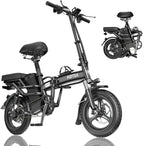 [US Stock] 350W Adults Folding Electric Bike 14inch, e Bike Electric Bicycle for Adults &amp; Teen, 48V 10Ah, Ultra Load Bearing 550lbs