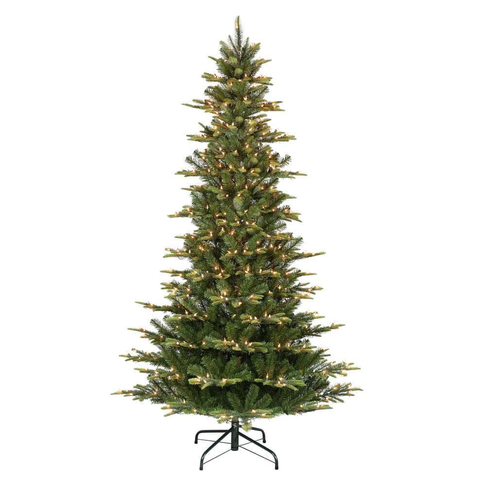 6.5 ft. Pre-Lit Slim Aspen Fir Artificial Christmas Tree with 350 UL-Listed Clear Lights