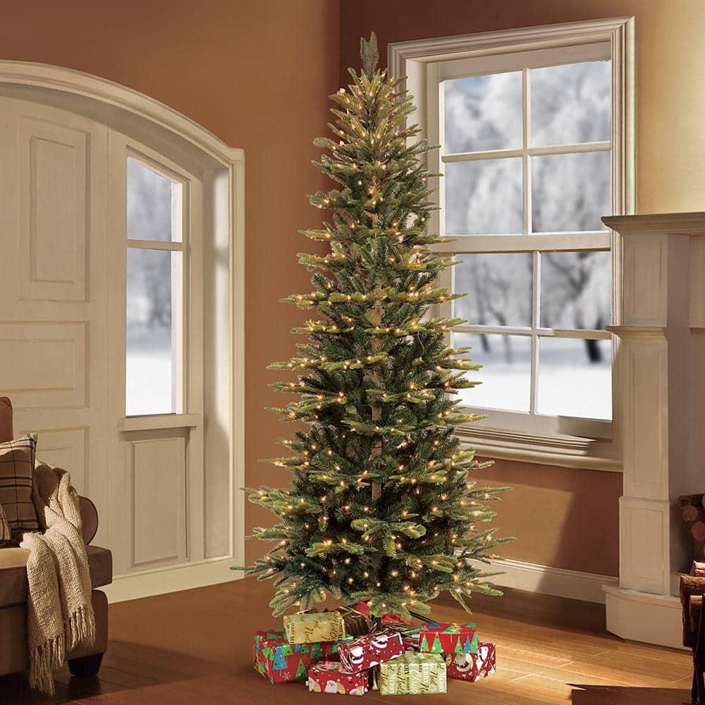 6.5 ft. Pre-Lit Slim Aspen Fir Artificial Christmas Tree with 350 UL-Listed Clear Lights