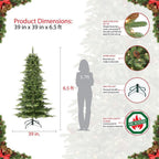 6.5 ft. Pre-Lit Slim Aspen Fir Artificial Christmas Tree with 350 UL-Listed Clear Lights