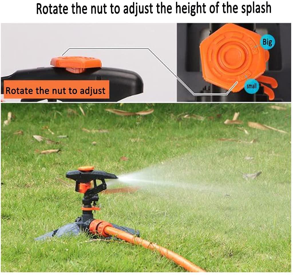 BBGS 360°Rotating Garden Sprinkler, Automatic Lawn Sprinkler Watering Sprayer, Adjustable Cover Large Area Irrigation System for Watering Plants or Outdoor Play (Color : with hose-25m)