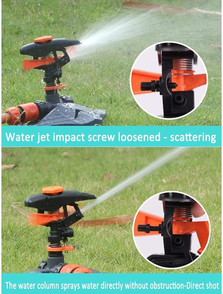 BBGS 360°Rotating Garden Sprinkler, Automatic Lawn Sprinkler Watering Sprayer, Adjustable Cover Large Area Irrigation System for Watering Plants or Outdoor Play (Color : with hose-25m)
