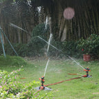 BBGS 360°Rotating Garden Sprinkler, Automatic Lawn Sprinkler Watering Sprayer, Adjustable Cover Large Area Irrigation System for Watering Plants or Outdoor Play (Color : with hose-25m)