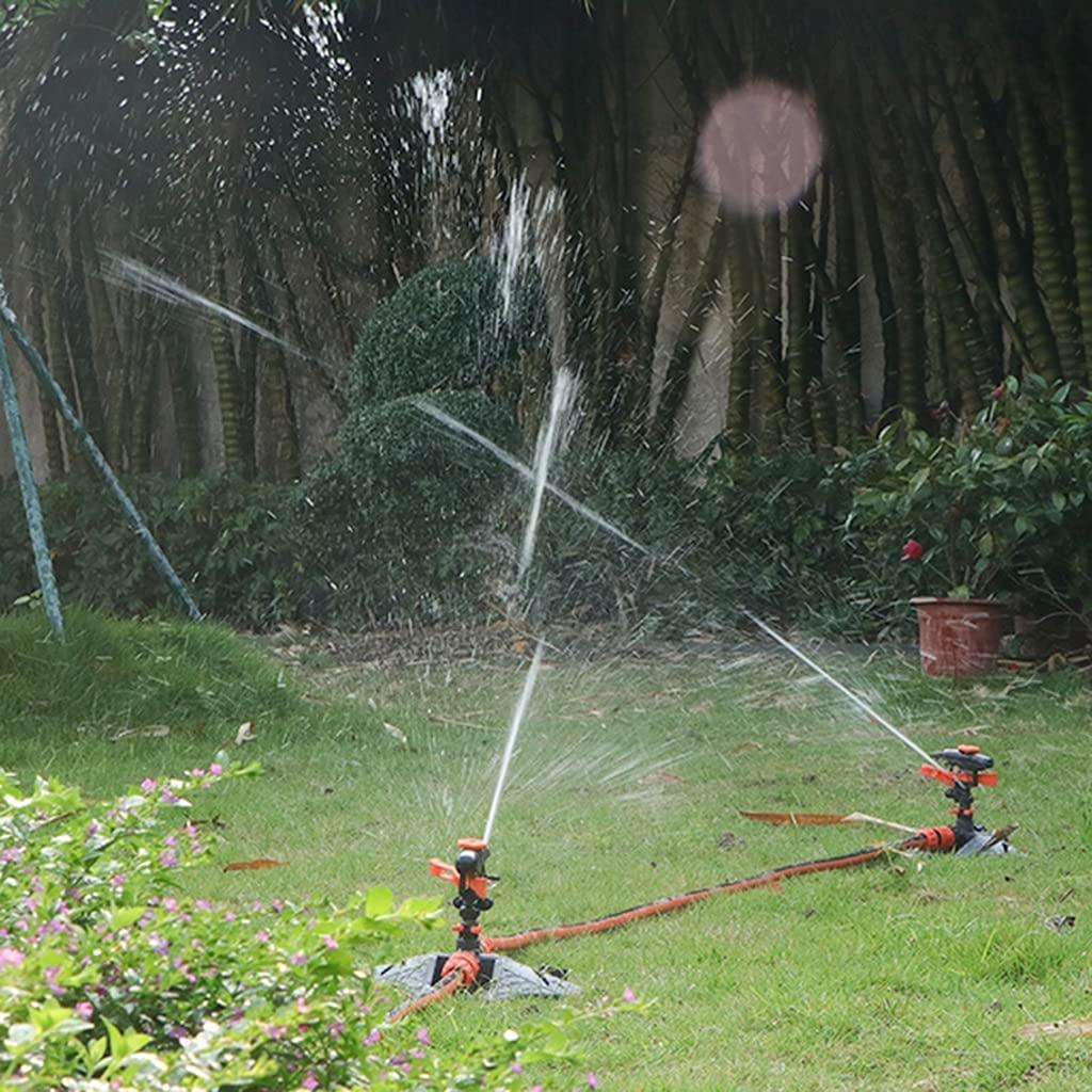 BBGS 360°Rotating Garden Sprinkler, Automatic Lawn Sprinkler Watering Sprayer, Adjustable Cover Large Area Irrigation System for Watering Plants or Outdoor Play (Color : with hose-25m)