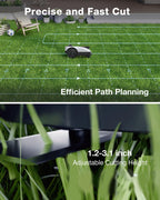 Goat O1000 LiDAR PRO Robot Lawn Mower, Wire-Robotic Lawn Mower with Dual-LiDAR Navigation, -in EdTrimming, AI Obstacle Avoidance, App Control, for Lawns Up to 1/4 Acre