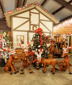 Funny Reindeer Skiing Christmas Decor 5FT- Funny Reindeer Skiing