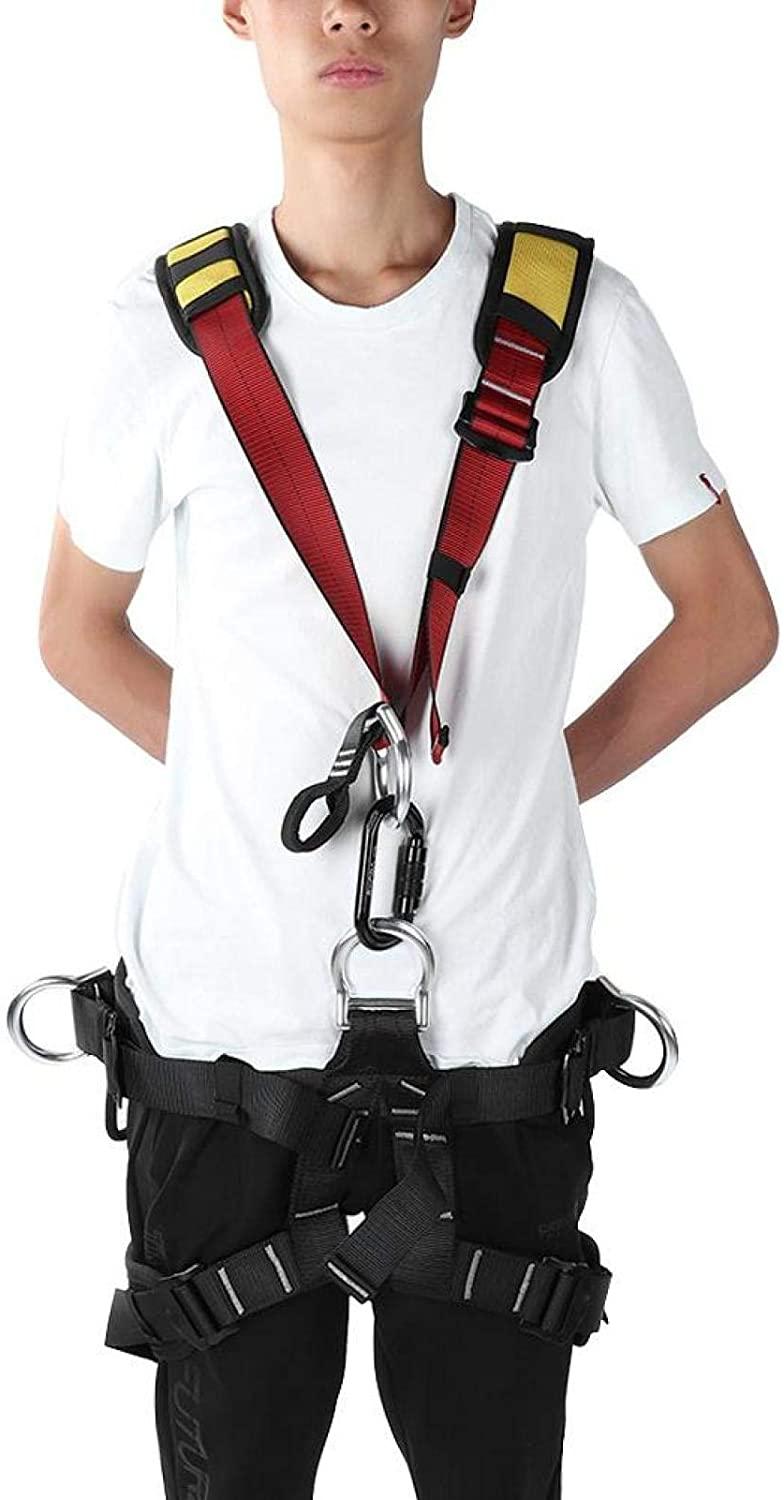 DAUERHAFT Rock Climbing Safety Belt Improving Load Bearing Capability Bearing Rings High Strength Polyester Material,for Outdoor Expanding Training