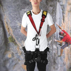 DAUERHAFT Rock Climbing Safety Belt Improving Load Bearing Capability Bearing Rings High Strength Polyester Material,for Outdoor Expanding Training