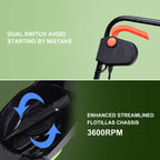 Lawn Mower, 13 Inch 2-in-1 Electric Lawn Mower with Grass Collection Bag, Folding Handle, Adjustable Cutting Height, Corded Push Lawn Mowers for Garden Yard, 12 Amp (Green)