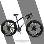 CHICAI Beach Snow Fat Bike Mountain Bike 26-inch Mountain Cross-Country Steel Ultra-Wide Tire Sports Bike Adult 21-30speed Low-Speed Racing Student Bike High-Carbon (Size : 27-Speed)