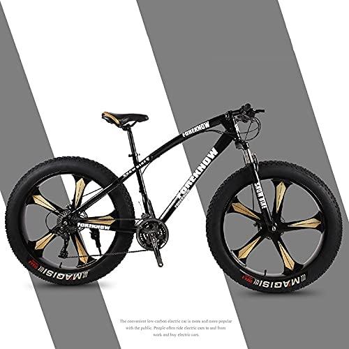 CHICAI Beach Snow Fat Bike Mountain Bike 26-inch Mountain Cross-Country Steel Ultra-Wide Tire Sports Bike Adult 21-30speed Low-Speed Racing Student Bike High-Carbon (Size : 27-Speed)