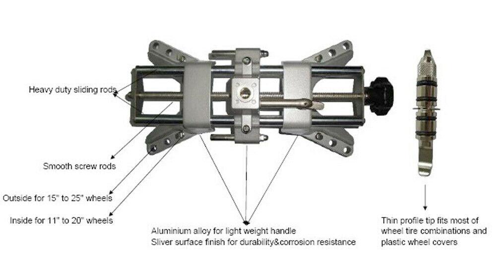 3D DSP Wheel Alignment Rack Tool for Camber Caster GauAdapter Rim Clamp Mount