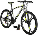 Mountain Bikes X1 27.5 Inches 3 Spoke Wheel 21 Speed Dual Disc Brake Bicycle Blackyellow