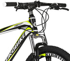 Mountain Bikes X1 27.5 Inches 3 Spoke Wheel 21 Speed Dual Disc Brake Bicycle Blackyellow