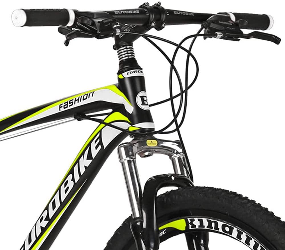 Mountain Bikes X1 27.5 Inches 3 Spoke Wheel 21 Speed Dual Disc Brake Bicycle Blackyellow