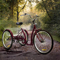 Adult Tricycle Three Wheel Cruiser Bike 6 Speeds 26-Inch Wheel Cargo Basket
