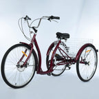 Adult Tricycle Three Wheel Cruiser Bike 6 Speeds 26-Inch Wheel Cargo Basket