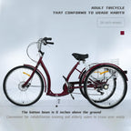 Adult Tricycle Three Wheel Cruiser Bike 6 Speeds 26-Inch Wheel Cargo Basket