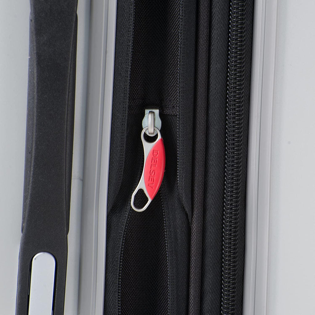 Titanium Hardside Expandable Luggage with Spinner Wheels, Black Cherry Red, Checked-Medium 25 Inch