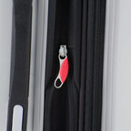 Titanium Hardside Expandable Luggage with Spinner Wheels, Black Cherry Red, Checked-Medium 25 Inch