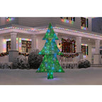 7 ft LED 2D Green Christmas Tree Holiday Yard Decoration