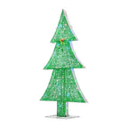 7 ft LED 2D Green Christmas Tree Holiday Yard Decoration