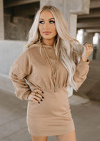 casual hoodie mini dress