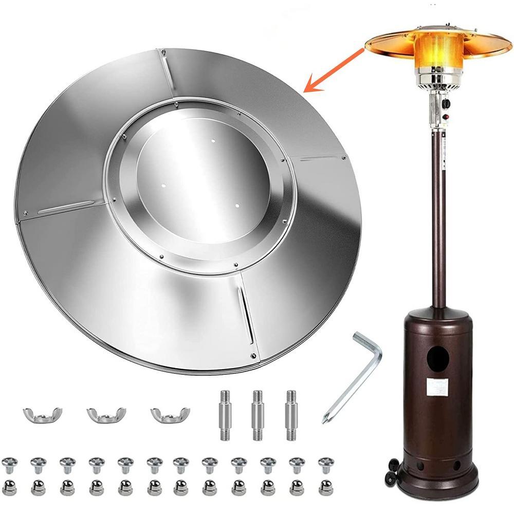 Ibaste Outdoor Patio Heater Reflector Shield Sturdy Propane Heat Reflector Shield Top for Outdoor Heaters Safe Propane Heater Focusing Reflector superb