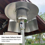Viugreum Outdoor Patio Heater Reflector Shield Dustproof Heater Focusing Reflector Windshield Propane Patio Heaters for Outdoor carefully
