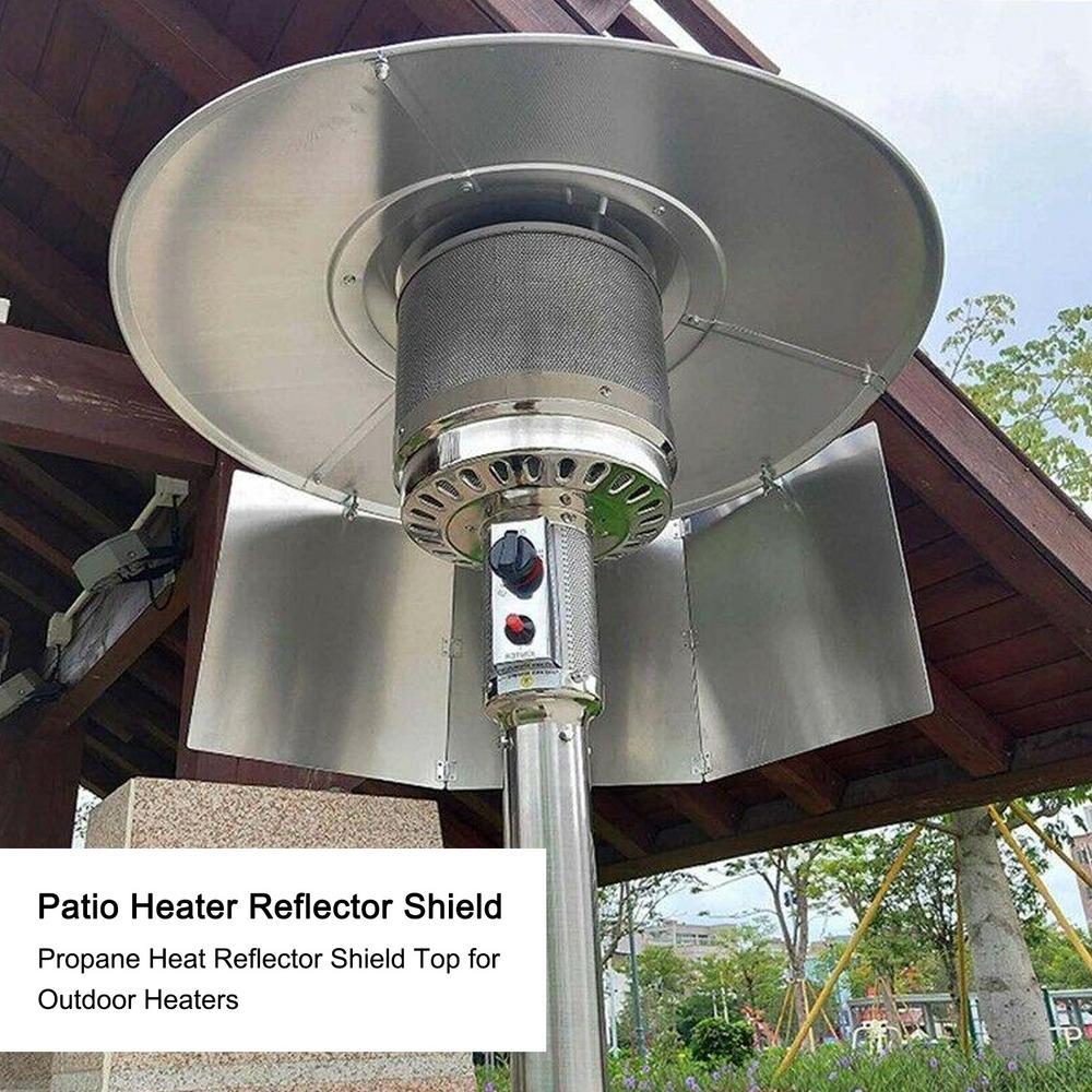 Ipretty Outdoor Patio Heater Reflector Shield Durable Aluminum Replacement Parts Accessories Safe Propane Heater Focusing Reflector method