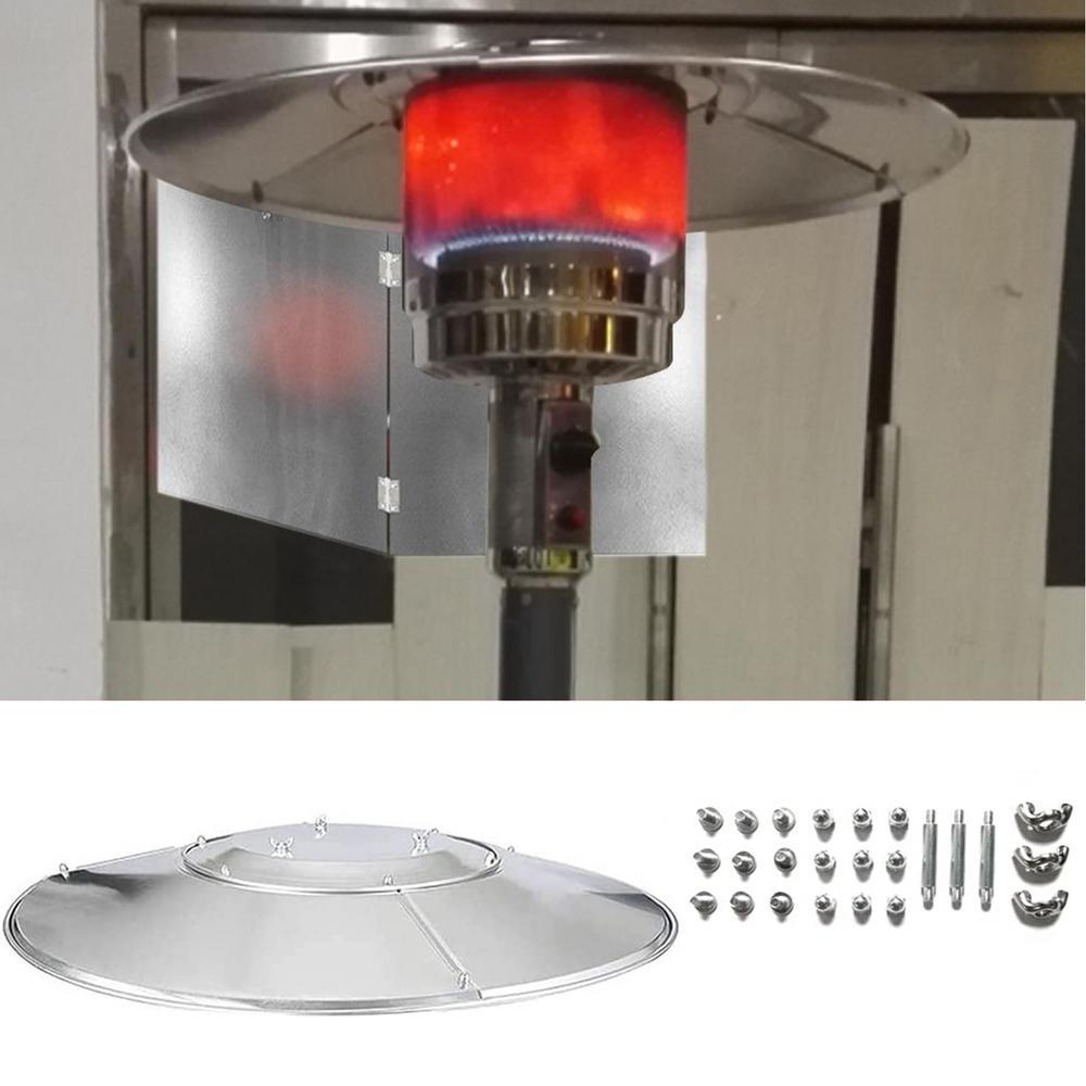 Ibaste Outdoor Patio Heater Reflector Shield Sturdy Propane Heat Reflector Shield Top for Outdoor Heaters Safe Propane Heater Focusing Reflector superb