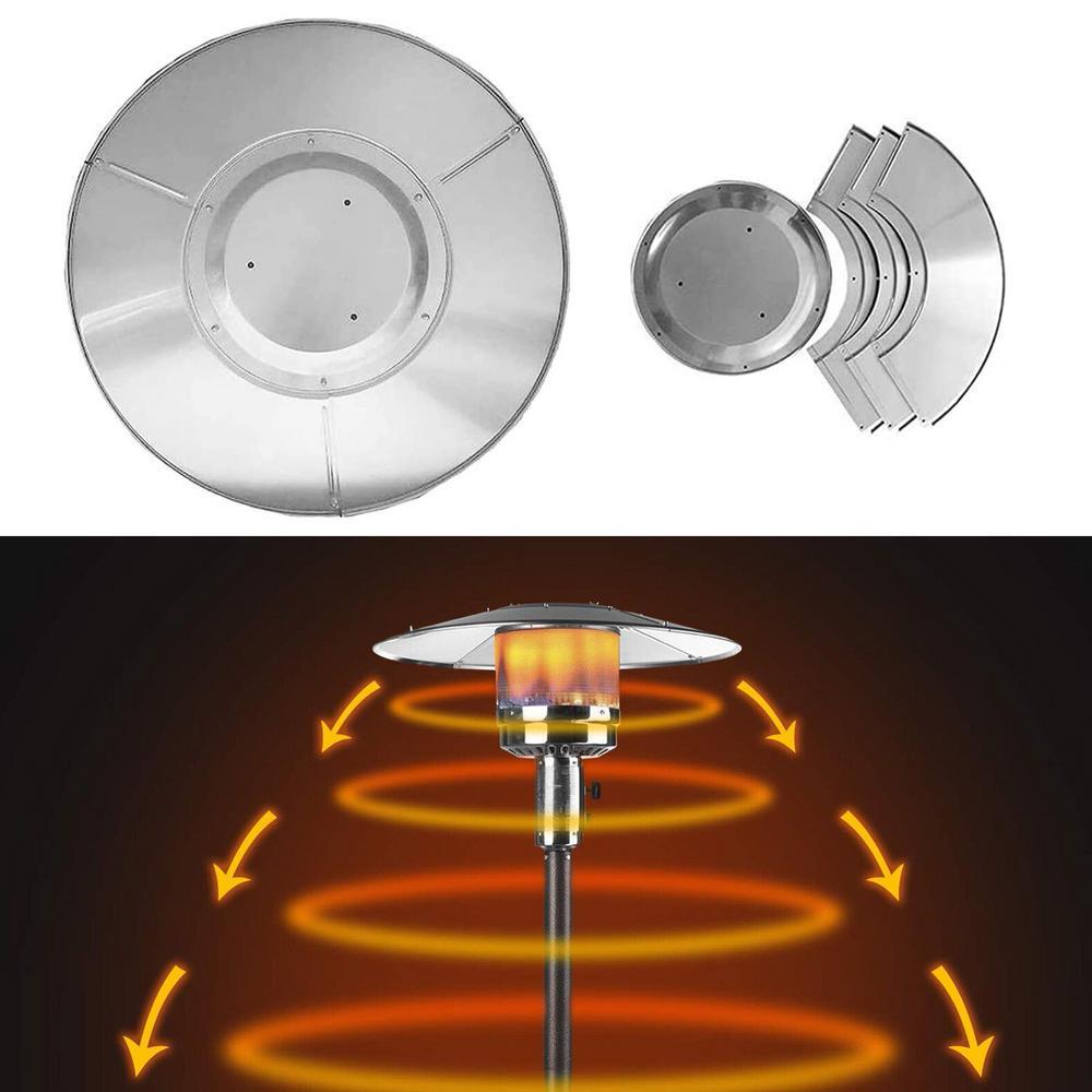 Ipretty Outdoor Patio Heater Reflector Shield Durable Aluminum Replacement Parts Accessories Safe Propane Heater Focusing Reflector method