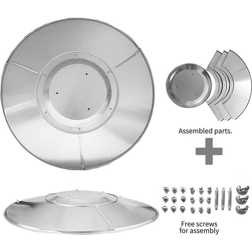 Ibaste Outdoor Patio Heater Reflector Shield Sturdy Propane Heat Reflector Shield Top for Outdoor Heaters Safe Propane Heater Focusing Reflector superb