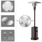 Ipretty Outdoor Patio Heater Reflector Shield Durable Aluminum Replacement Parts Accessories Safe Propane Heater Focusing Reflector method
