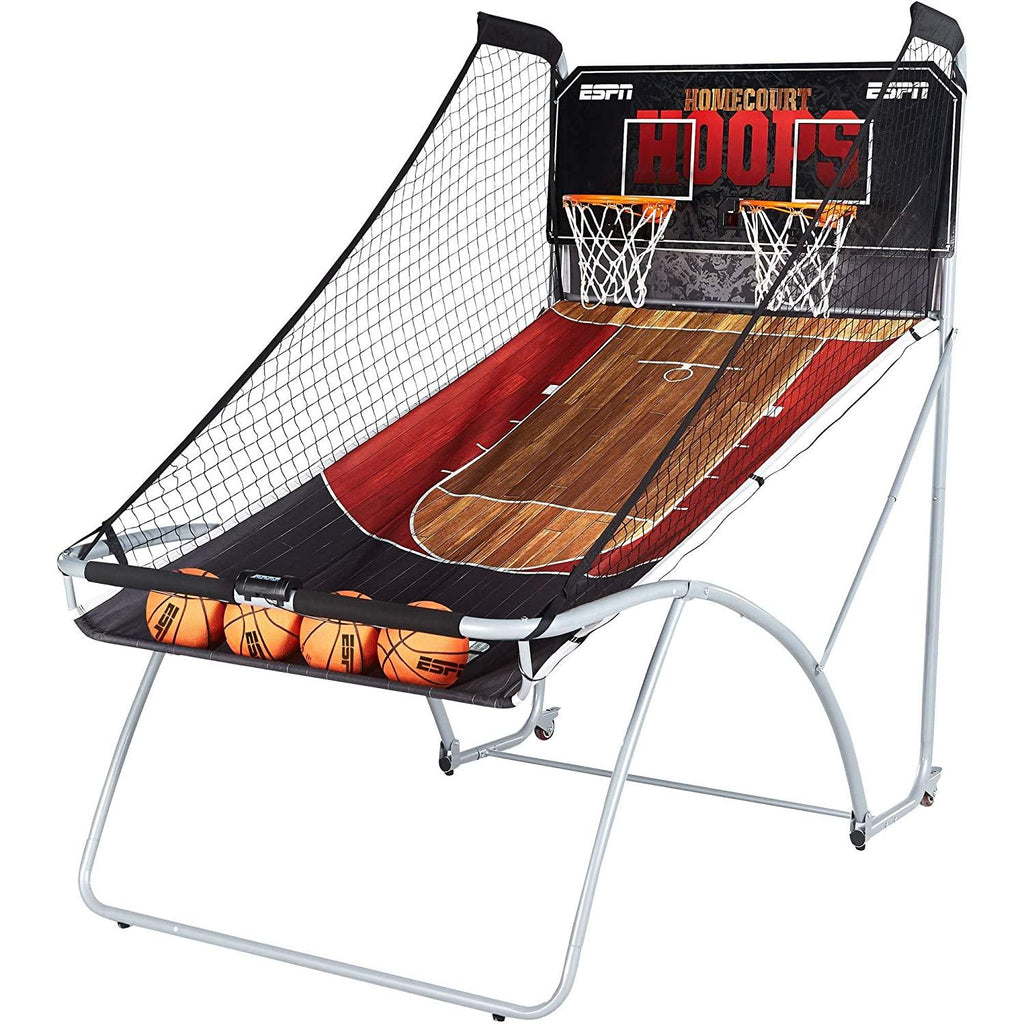 ESPN EZ Fold Indoor Basketball Game for 2 Players with LED Scoring and Arcade Sounds (6-Piece Set)