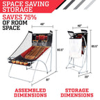 ESPN EZ Fold Indoor Basketball Game for 2 Players with LED Scoring and Arcade Sounds (6-Piece Set)