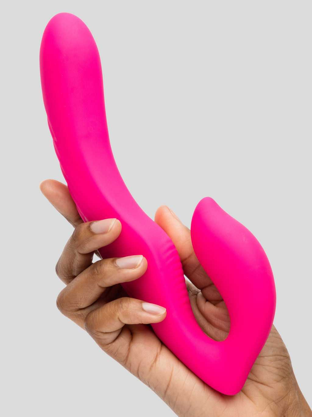 Lovehoney Double Down Rechargeable Remote Control Vibrating Strapless Strap-On , Pink