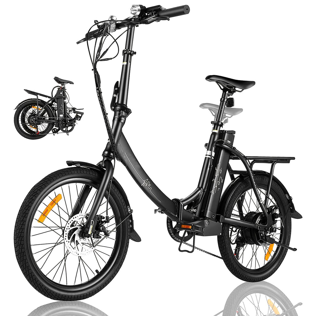 20 In. Folding Electric Mountain Bike Electric Bicycle with Super Lightweight Magnesium Alloy Wheel, LarCapacity Removable Lithium-Ion Battery (36V 350W)