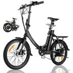 20 In. Folding Electric Mountain Bike Electric Bicycle with Super Lightweight Magnesium Alloy Wheel, LarCapacity Removable Lithium-Ion Battery (36V 350W)