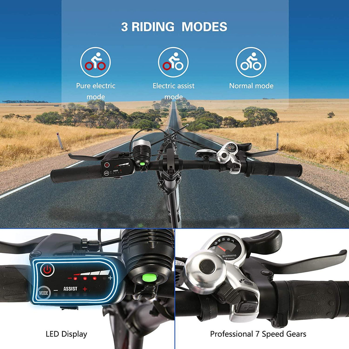20 In. Folding Electric Mountain Bike Electric Bicycle with Super Lightweight Magnesium Alloy Wheel, LarCapacity Removable Lithium-Ion Battery (36V 350W)