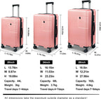Luggage Sets Expandable 3 Piece Luggage Set(20in,24in,28in)Hardside Suitcase with TSA Lock Spinner