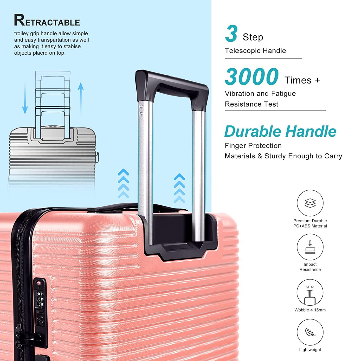 Luggage Sets Expandable 3 Piece Luggage Set(20in,24in,28in)Hardside Suitcase with TSA Lock Spinner