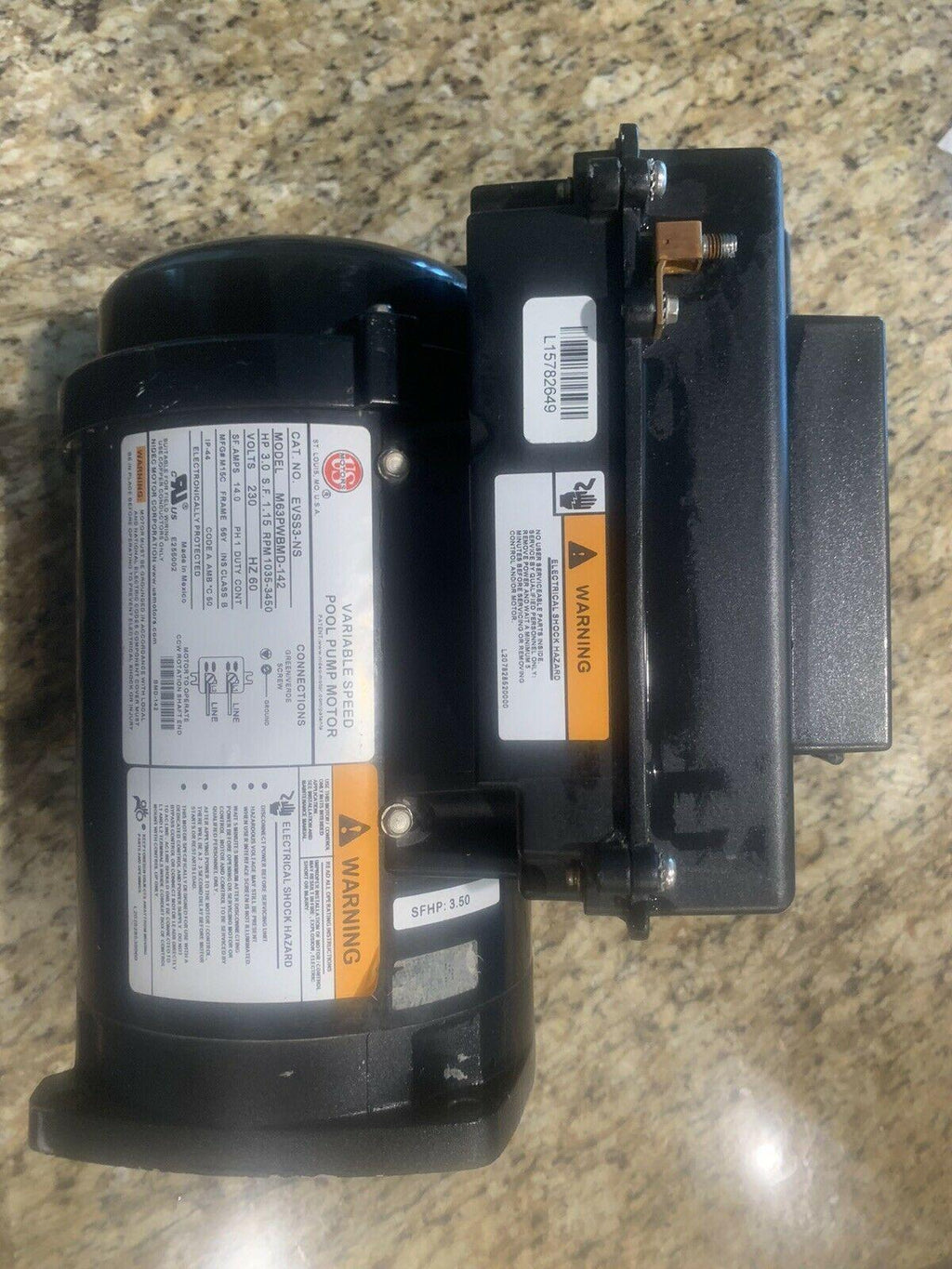 3hp variable speed 230v pool pump evss3-ns
